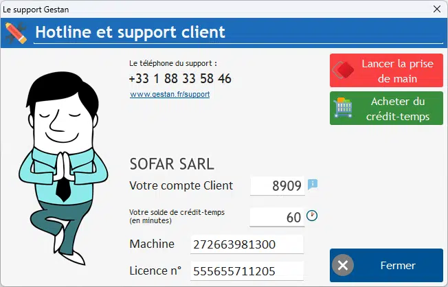 Assistance technique du logiciel | Support | GESTAN